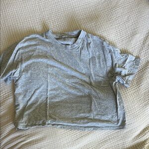 Fabletics crop grey tshirt